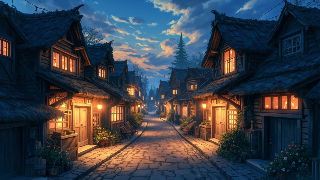 Minimax AI batch generation - Fantasy town variation 2