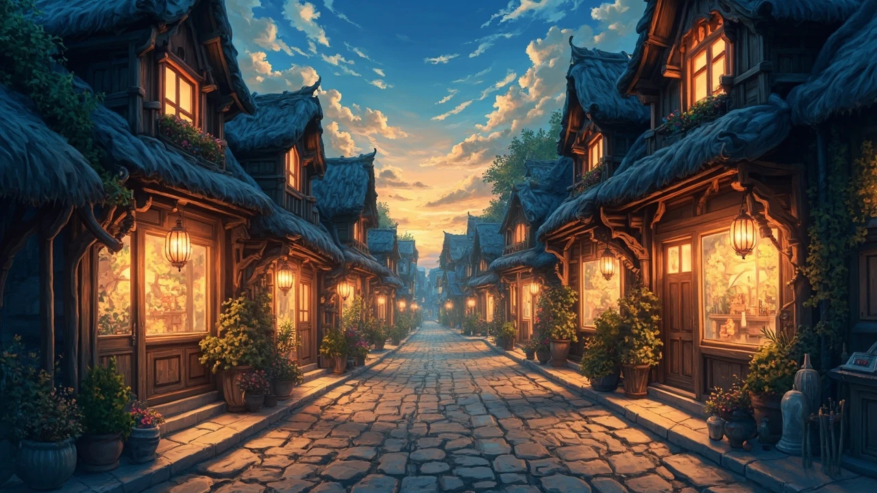 Minimax AI batch generation - Fantasy town variation 3