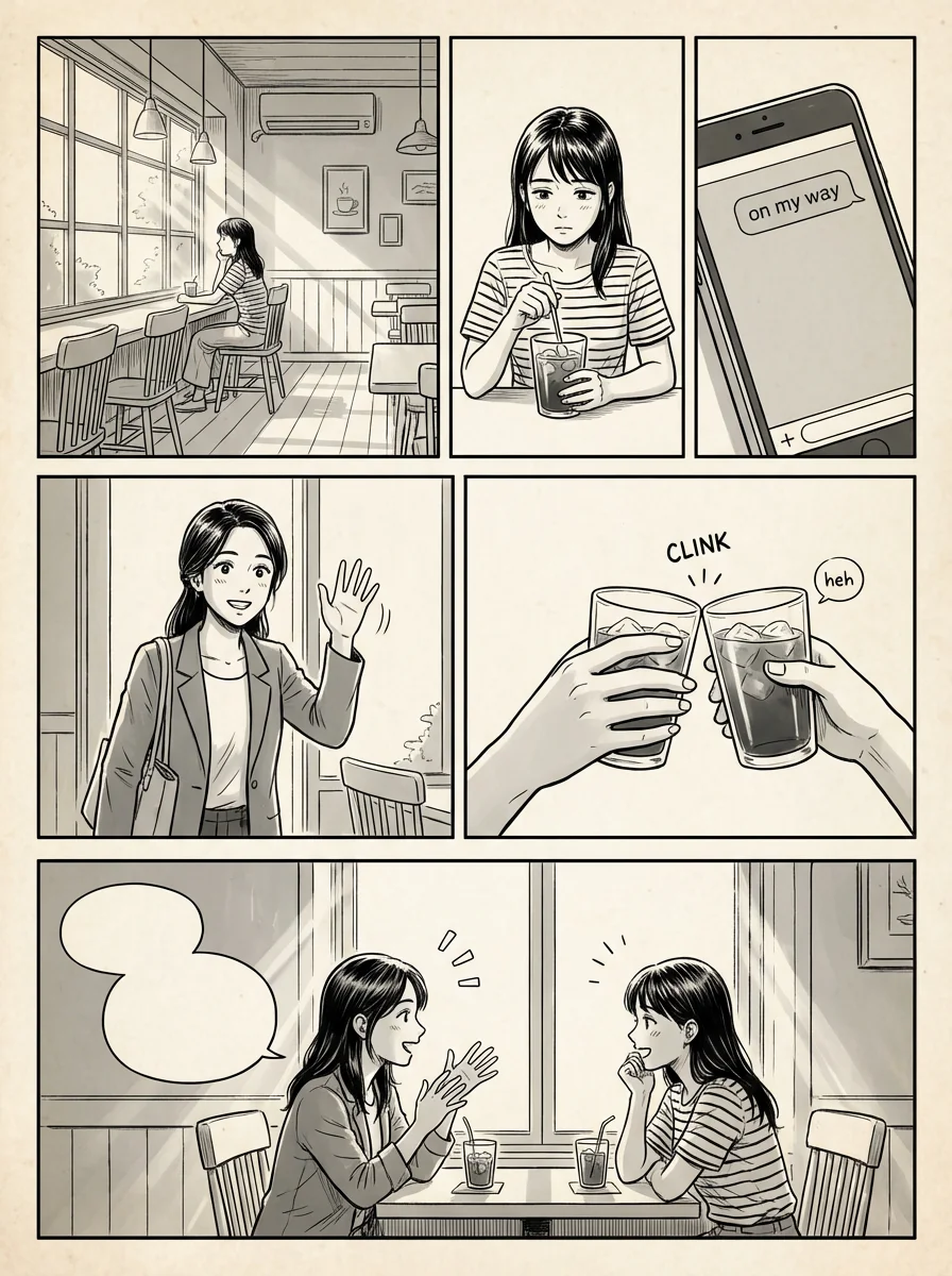 6-Panel Manga Storyboard - AI Generated Manga Art by Nano Banana Pro | Waifu2x.live