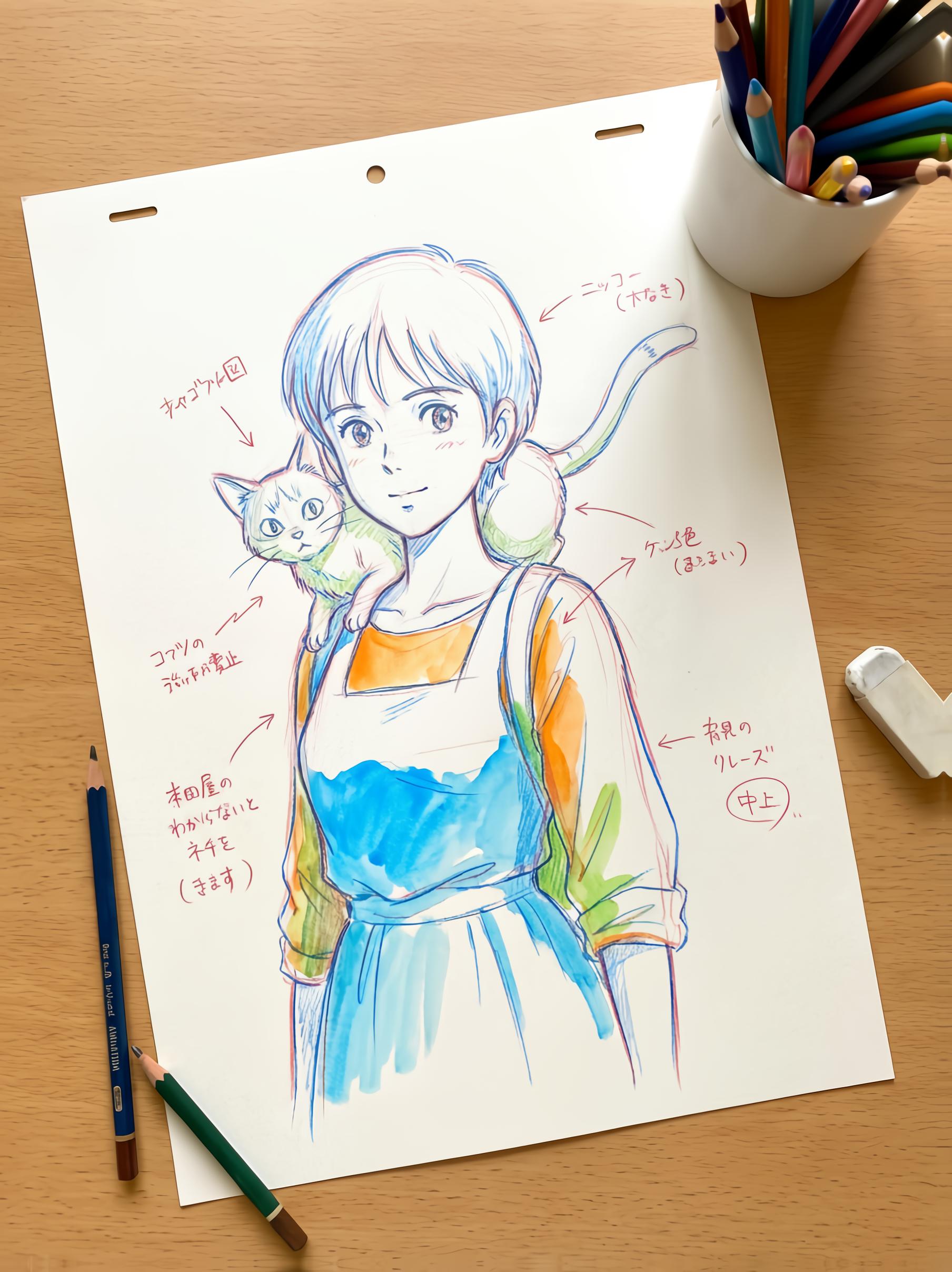 Anime image upscaled 2x with Waifu2x AI - quality enhancement