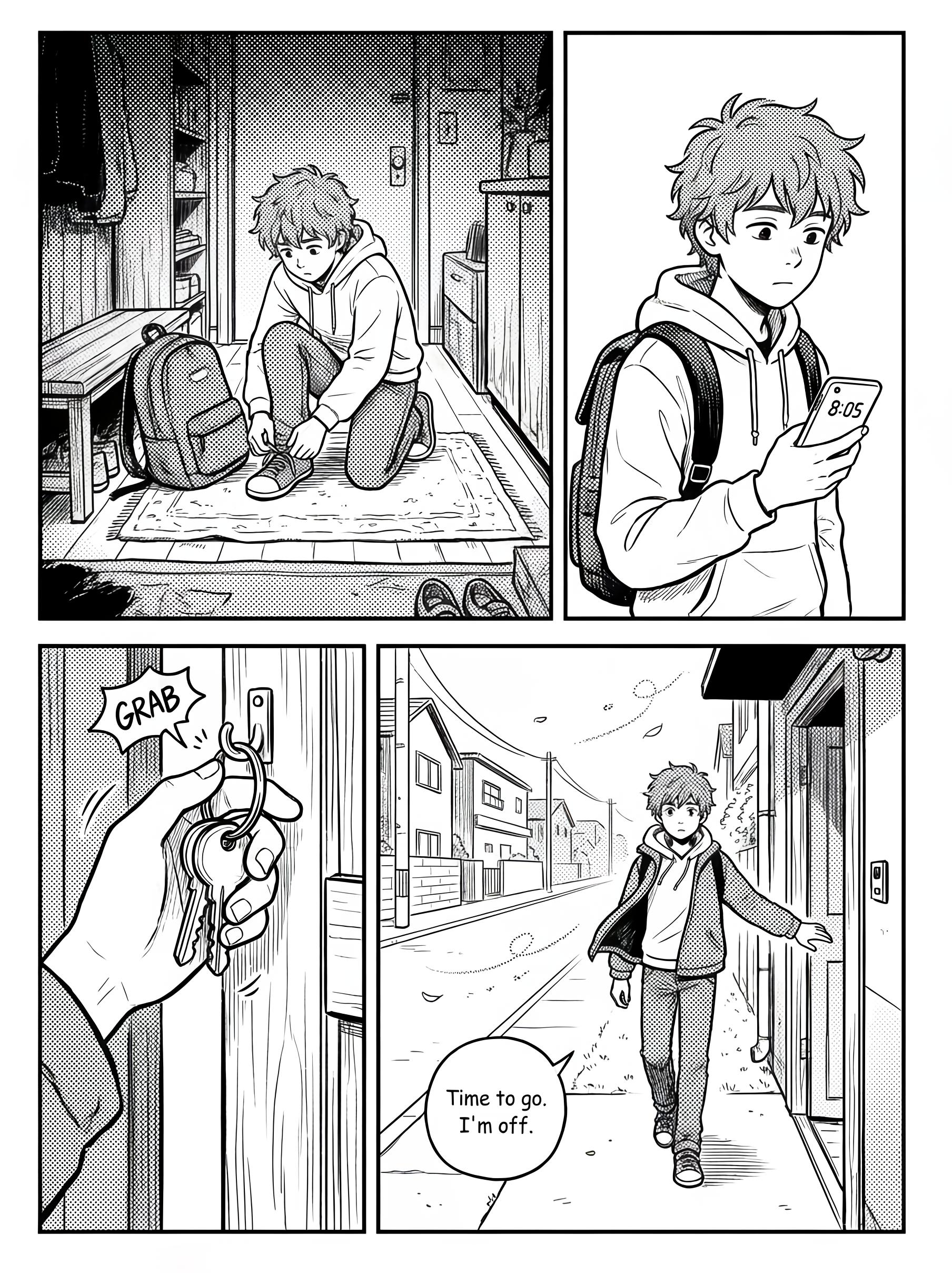 Manga page upscaled 2x with Waifu2x AI - enhanced quality